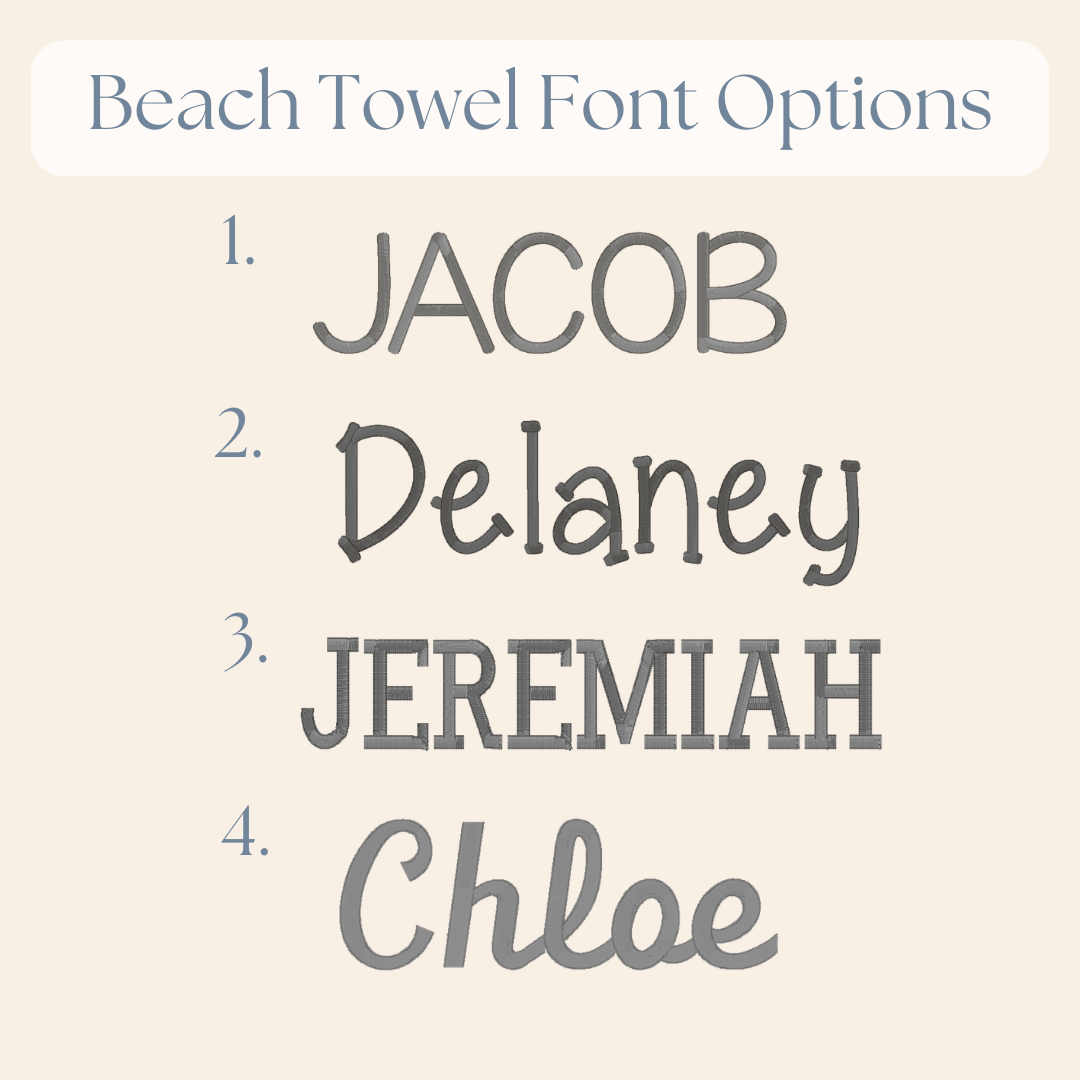 Personalized Embroidered Beach Towels