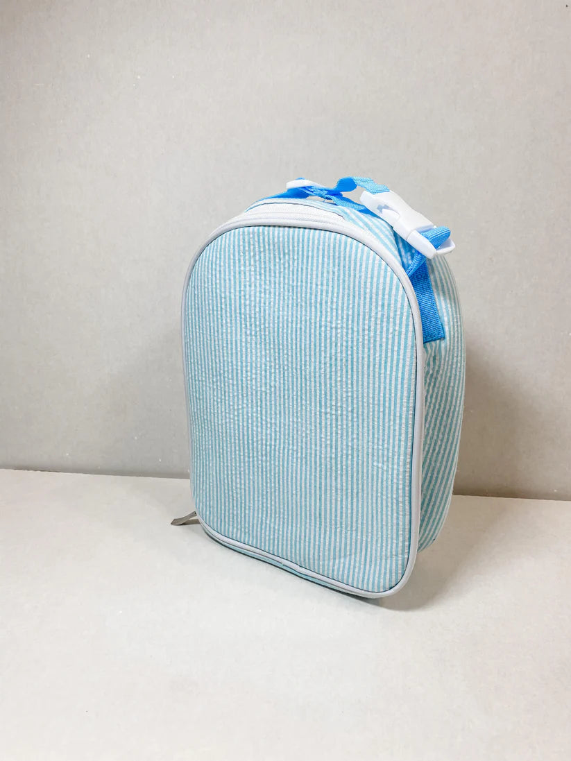 Embroidered Seersucker Backpack/ Lunch Box Bundle