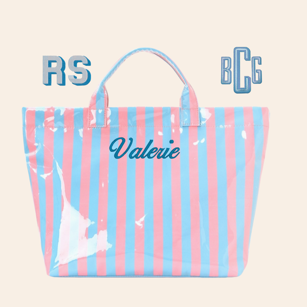 Striped Vinyl Tote Bags: PRESALE CLOSED