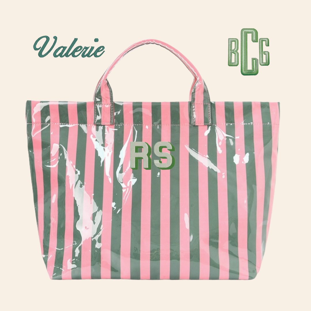 Striped Vinyl Tote Bags: PRESALE CLOSED