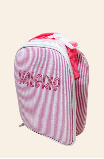 Embroidered Seersucker Lunchbox