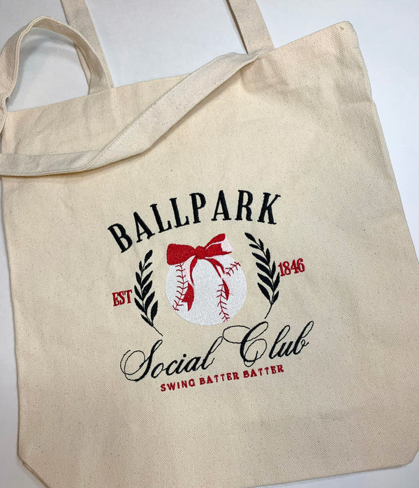 Ball Park Social Club Tote Bag