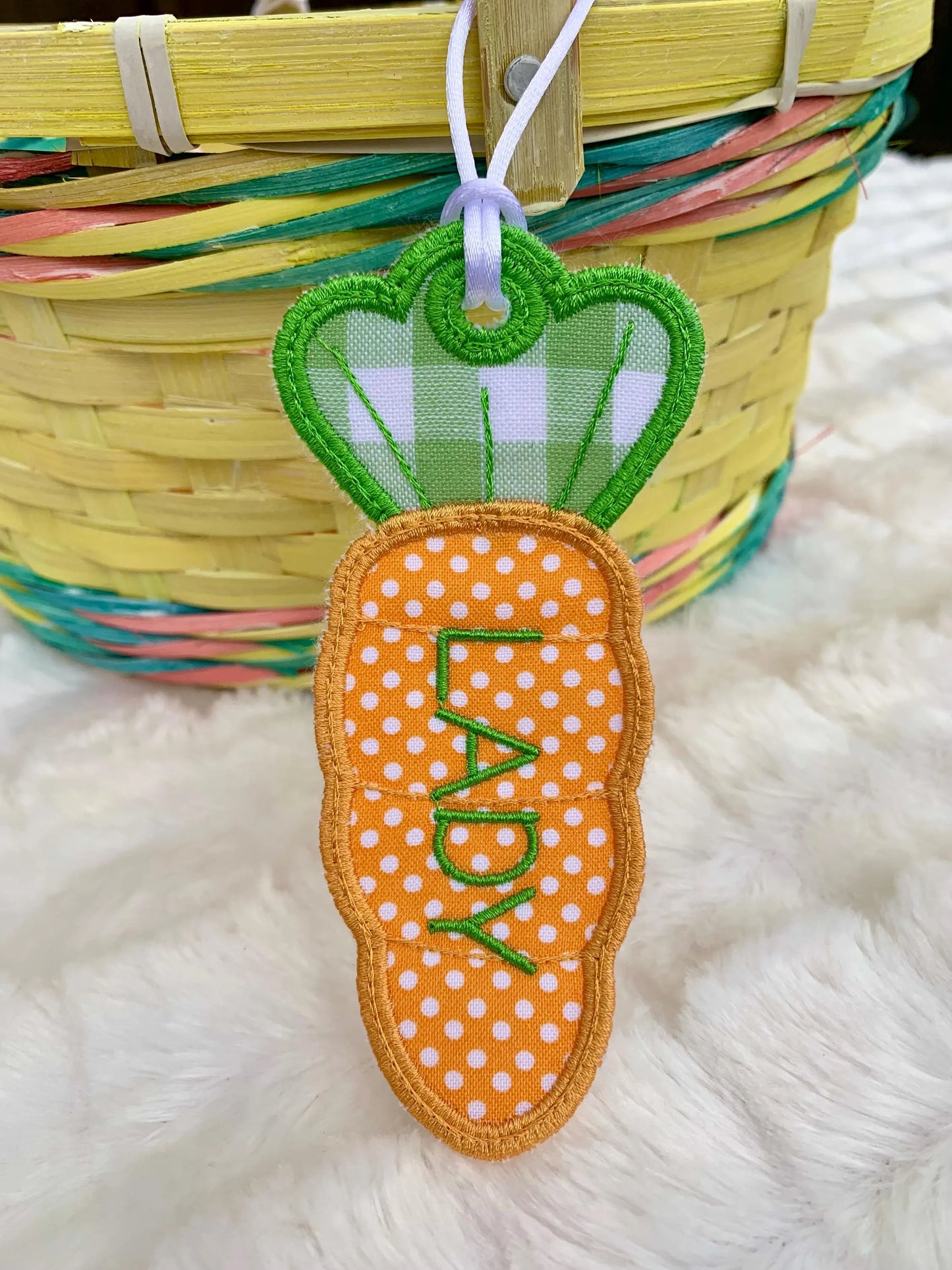 Carrot Easter Basket Tag
