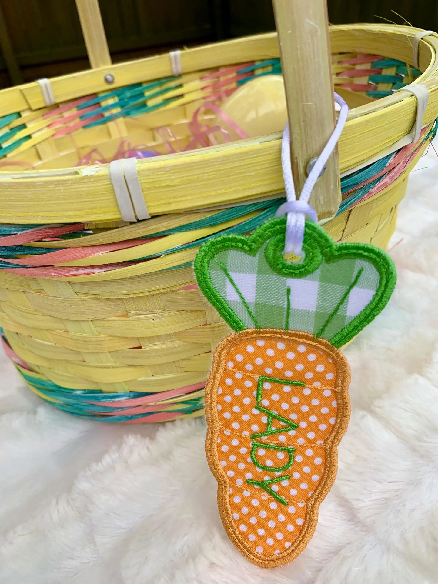 Carrot Easter Basket Tag