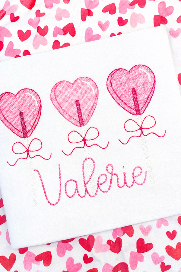 Valentines Lollipop W/ Name