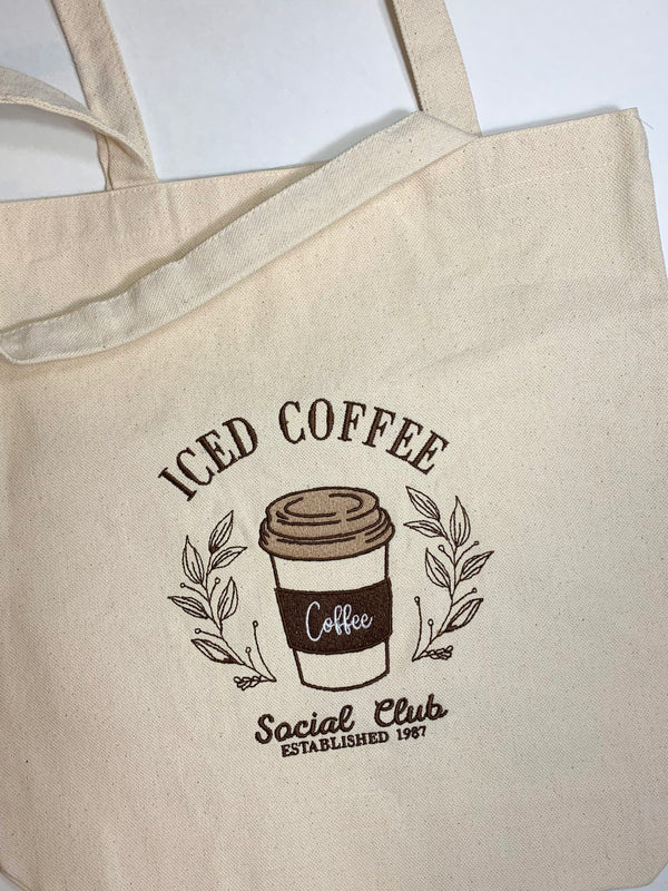 Iced Coffee Social Club Tote Bag