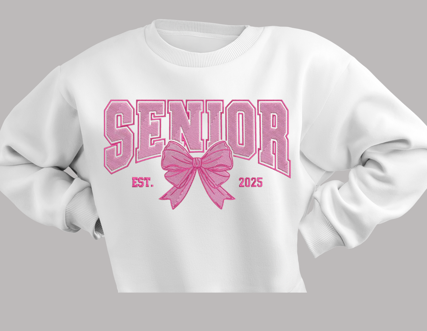 Senior Embroidered Crew Neck Sweatshirt/ T-shirt