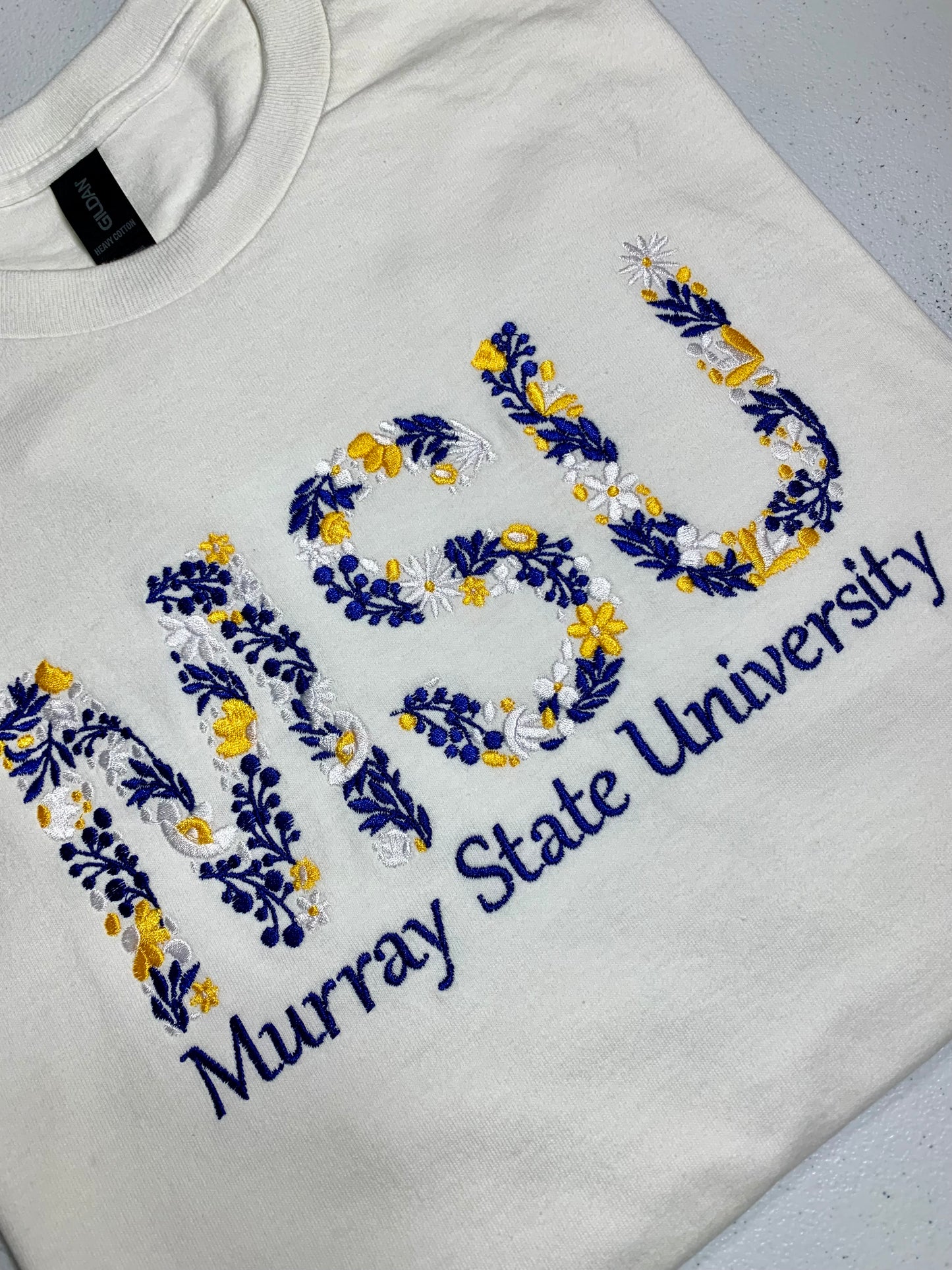 Custom College Floral Embroidery