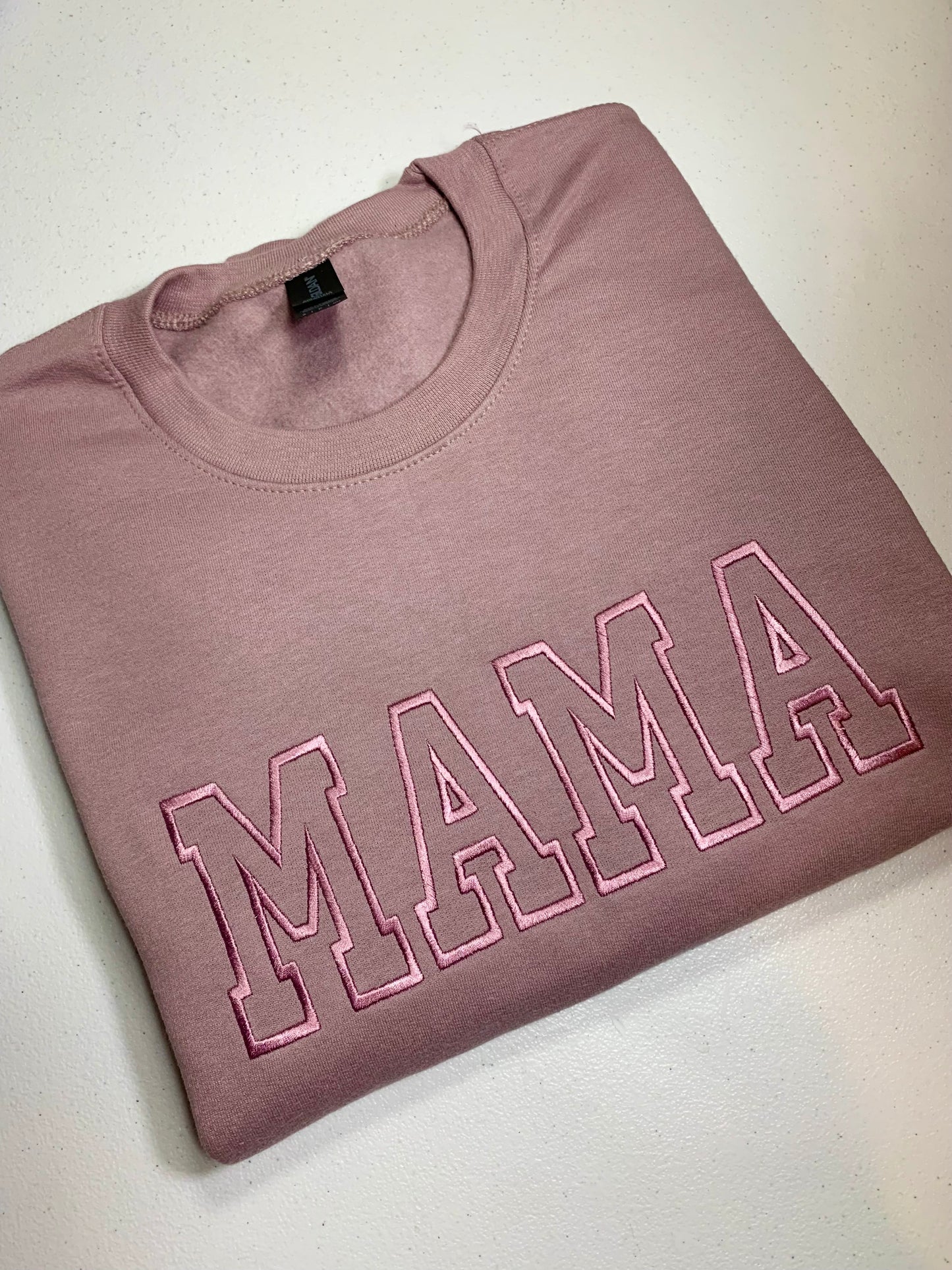 MAMA Embroidered Crew Neck Sweatshirt