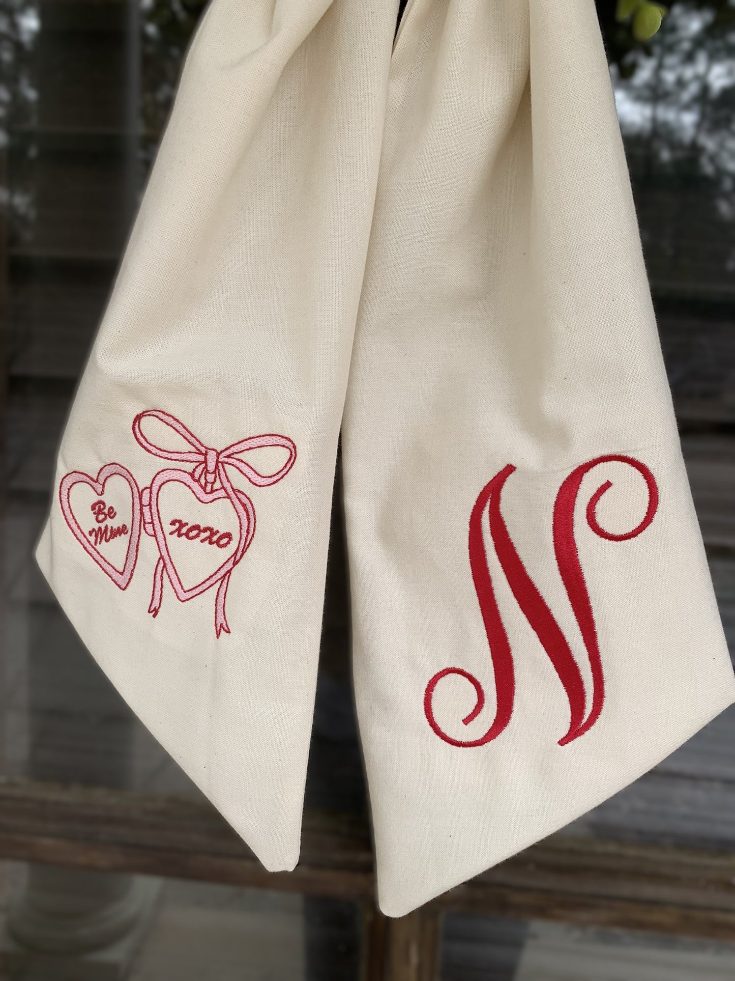 Valentines Day Wreath Sash