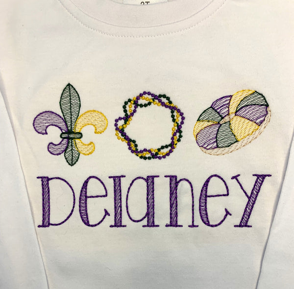 Mardi Gras Trio w/ Name