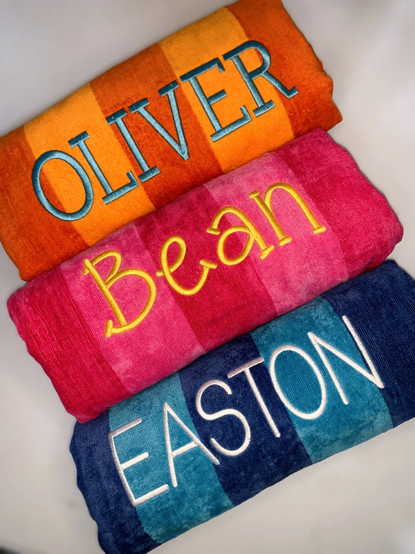 Personalized Embroidered Beach Towels