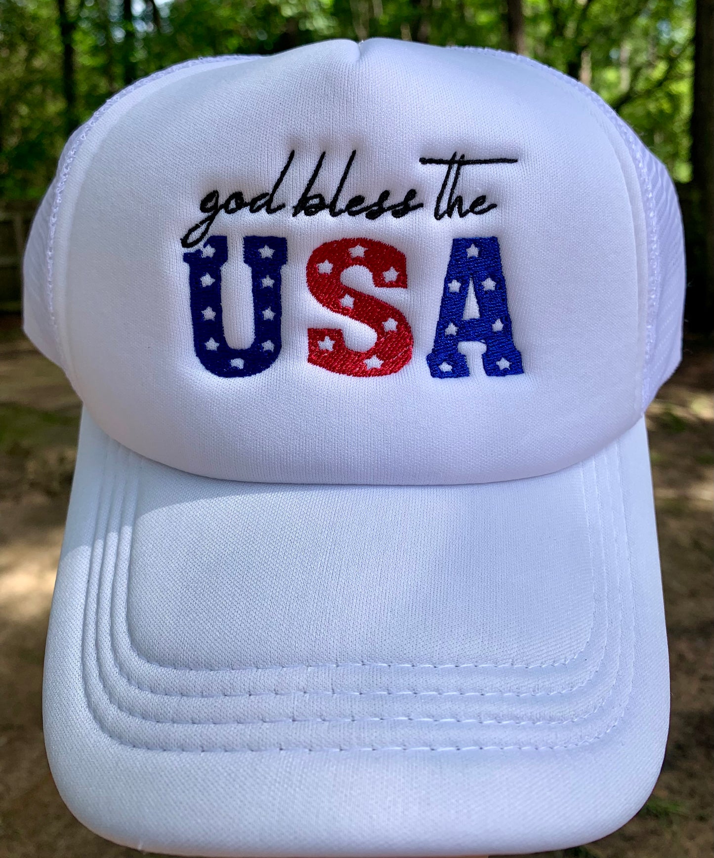 God Bless the USA Trucker Hat
