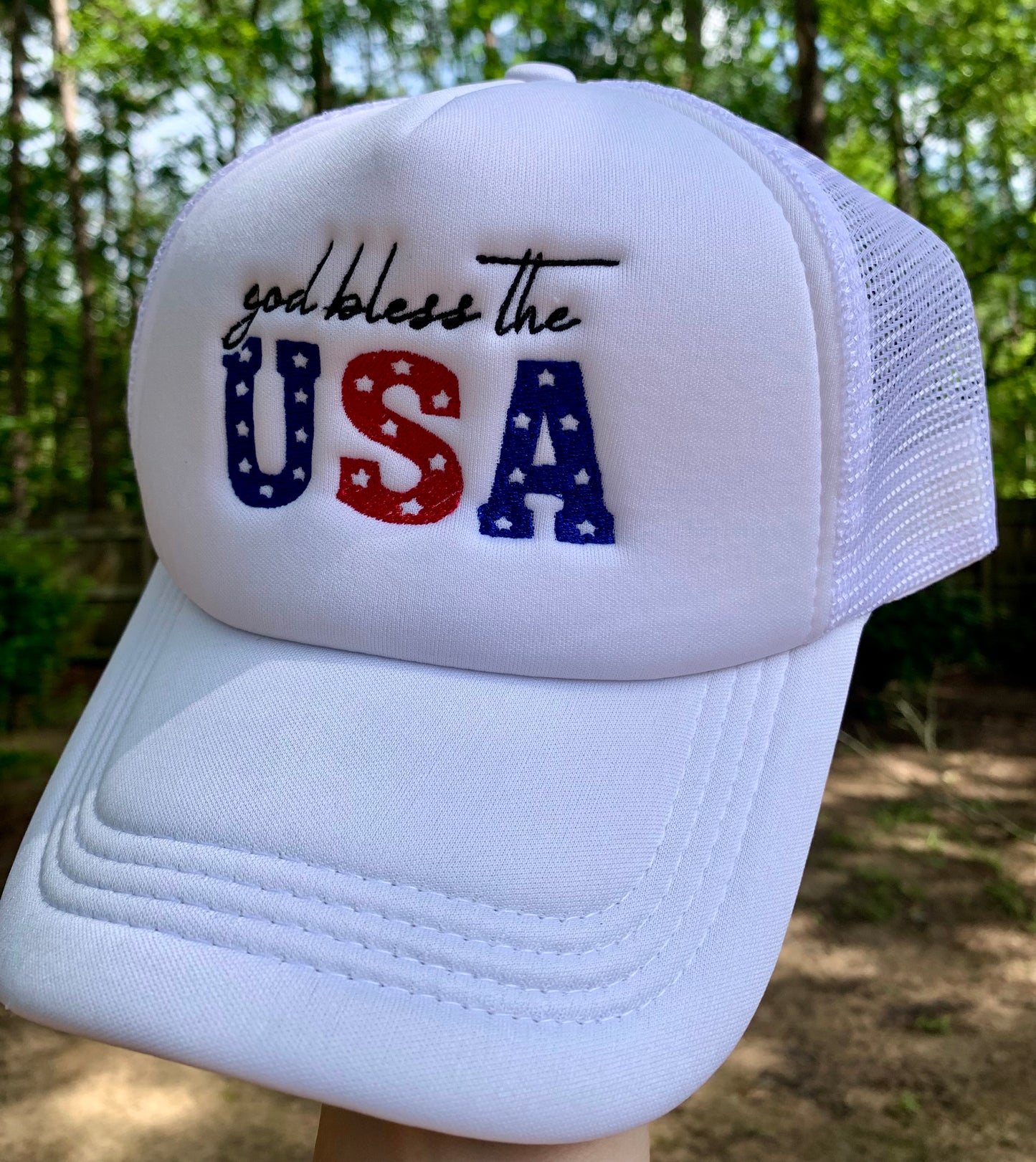 God Bless the USA Trucker Hat