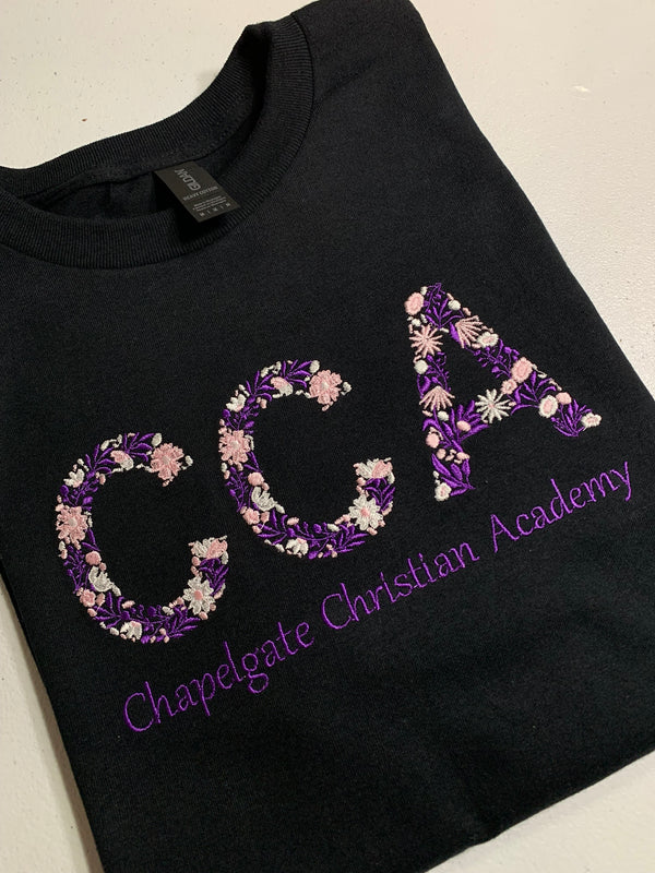 Custom College Floral Embroidery