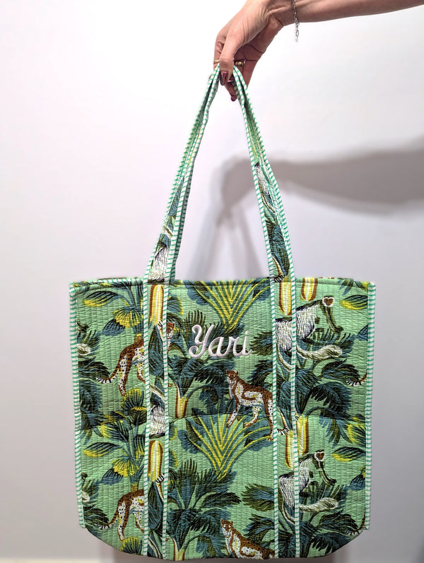 Personalized Tropical Tote w/ Monogram