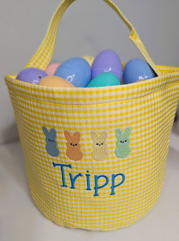 Personalized Embroidered Easter Baskets