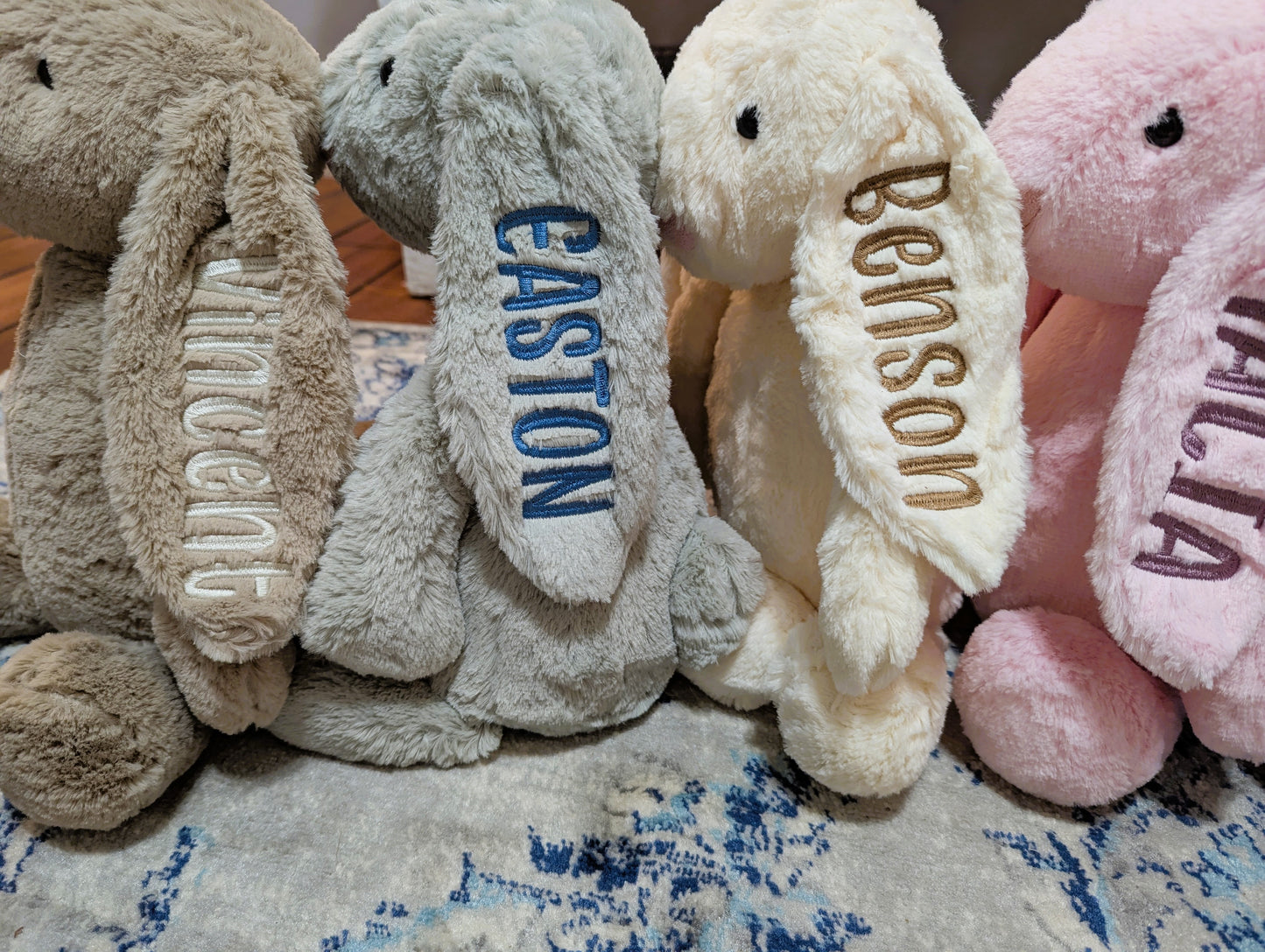 Personalized Embroidered Plush Bunny