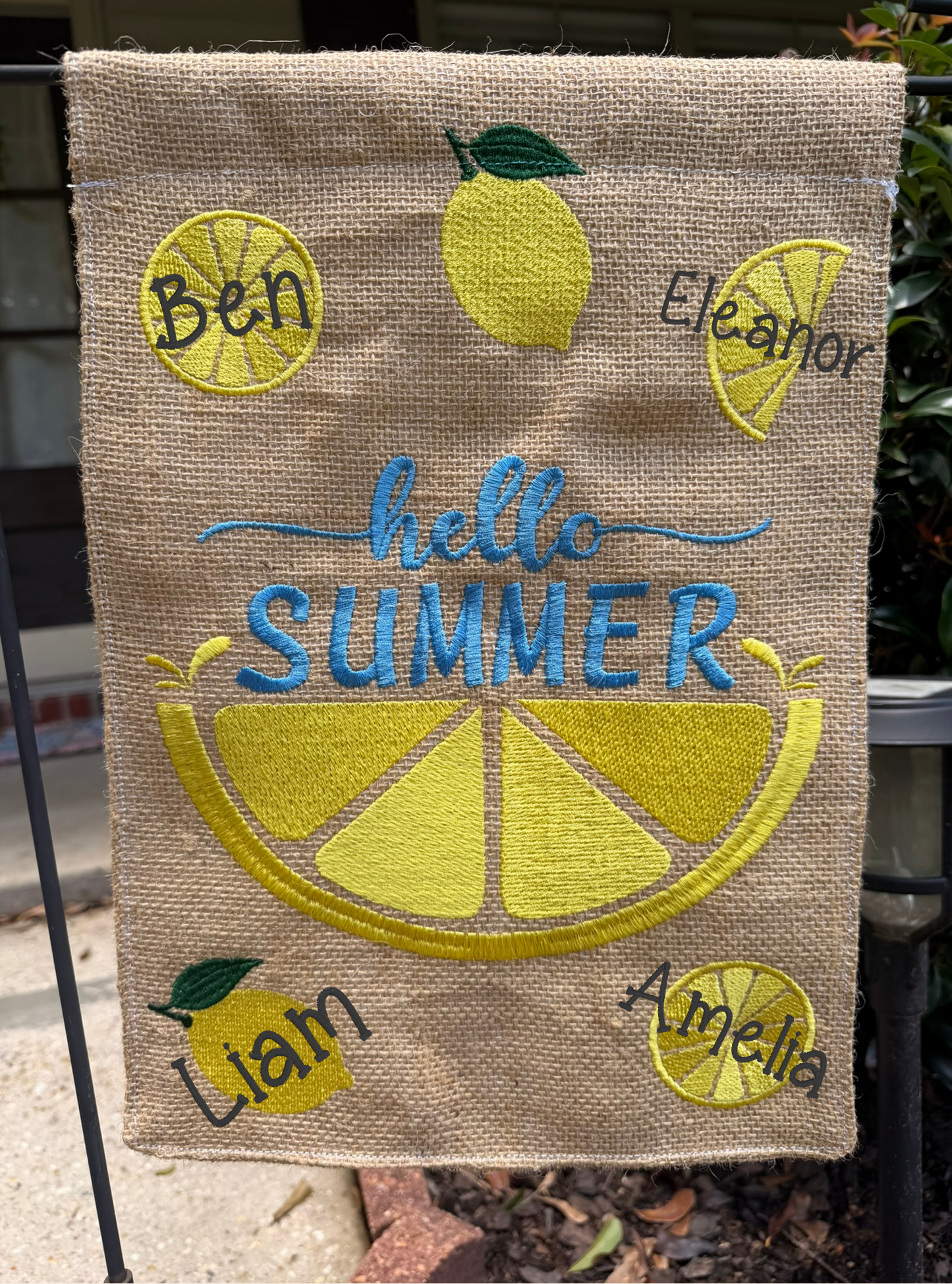 Summer Lemon Garden Flag