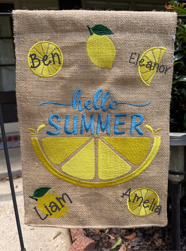 Summer Lemon Garden Flag
