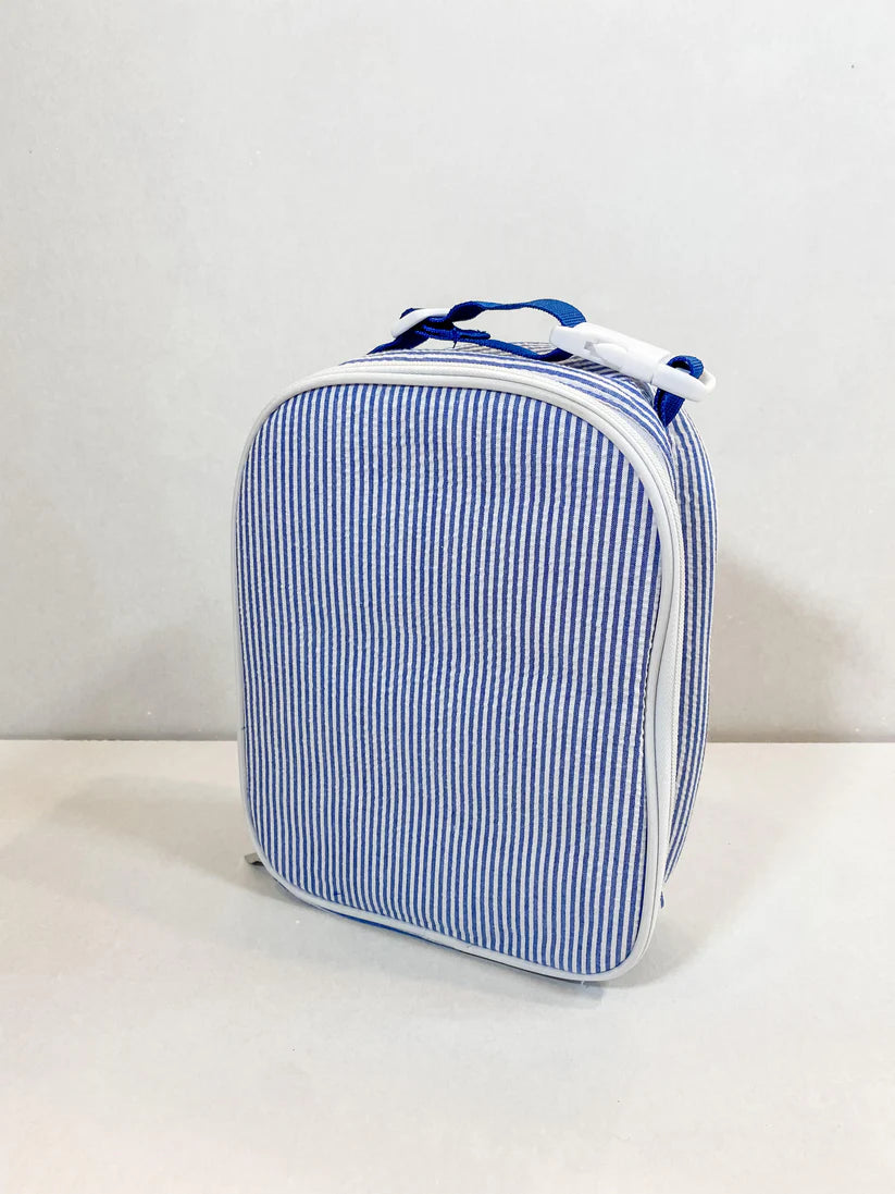 Embroidered Seersucker Backpack/ Lunch Box Bundle