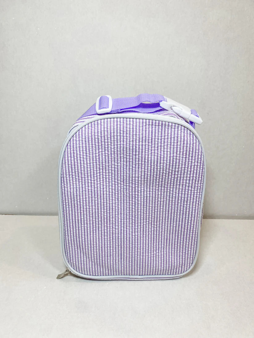 Embroidered Seersucker Backpack/ Lunch Box Bundle